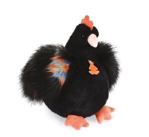 Doudou Histoire d´Ours Plyšová sliepočka čierna 28 cm