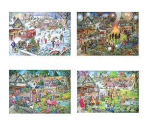 HOP Puzzle Štyri ročné obdobia 4×500 dielikov