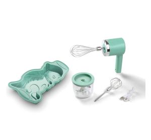 Jata Detská mini aku sada 3 v 1 - šľahač, sekáčik a forma