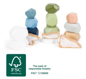 small foot Drevené balančné kamene Arctic