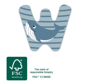 small foot Drevené písmeno W