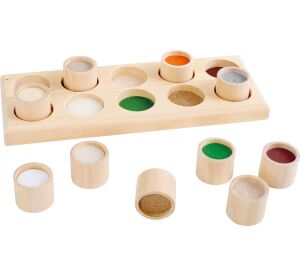 small foot Drevená senzorická doska Pexeso pre ruky