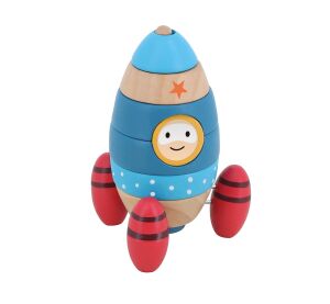 Vilac Drevená nasadzovacia veža s prekvapením Raketa