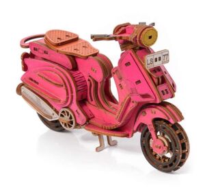 Little Story 3D drevená skladačka Sting Scooter ružový