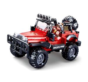 Sluban Model Bricks M38-B0816 Off Road Červený 4x4 - poškodený obal