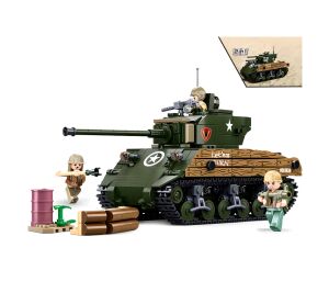Sluban Army WW2 M38-B1110 Bojový tank M4A3 Sherman