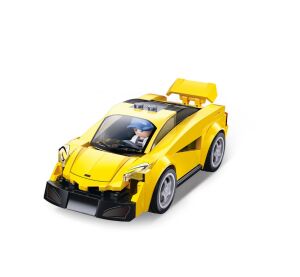 Sluban Metropolis M38-B1505B Závodné auto žlté