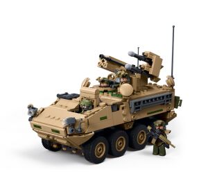 Sluban Model Bricks M38-B1611 Obrnený transportér M1126 Stryker 4 v 1 v mierke 1:35