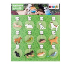 Mojo Displej 72 ks príveskov na kľúče - Domáci maznáčikovia