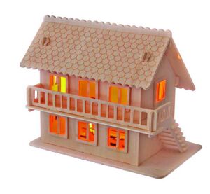 Woodcraft Drevené 3D puzzle vila