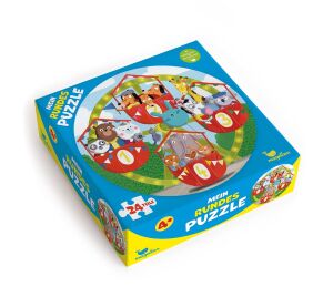 Magellan Okrúhle puzzle Zvieratká na ruskom bicykli