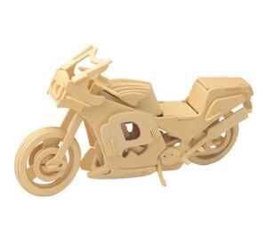 Woodcraft Drevené 3D puzzle Motorka závodná