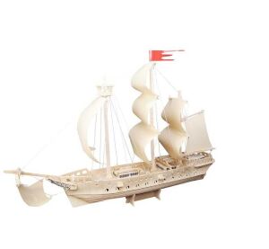 Woodcraft Drevené 3D puzzle plachetnica prírodná