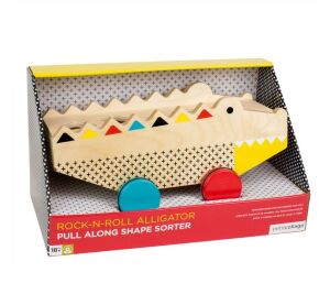 Petit Collage Drevený aligátor 2v1