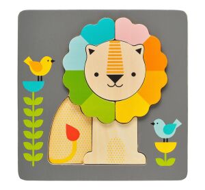 Petit Collage Drevené puzzle lev