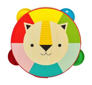 Petit Collage Drevená tamburína lev