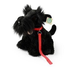 Rappa Plyšový pes bradáč s vodítkom 30 cm ECO-FRIENDLY