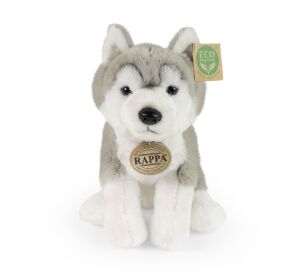 Rappa Plyšový pes husky sediaci 23 cm SOFT COLLECTION, ECO-FRIENDLY