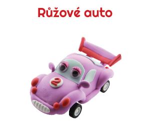 Paulinda modelovací hmota Racing Time auto růžové