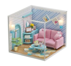 2Kids Toys miniatúra domčeka Slnečná obývacia izba
