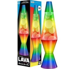 Schylling LAVA Lávová lampička Dúha ručne maľovaná 36,8 cm