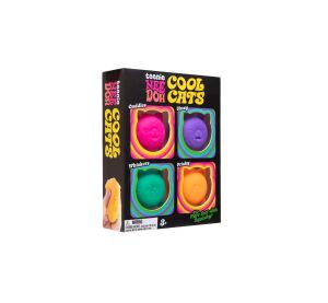 Schylling NeeDoh Farebné mačkacie mini mačky 4 ks