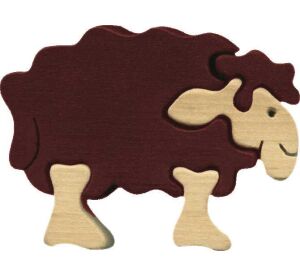 Fauna Drevené vkladacie puzzle z masívu malá ovečka Shaun
