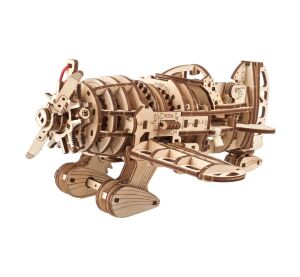 Ugears 3D drevené mechanické puzzle Lietadlo Mad Hornet