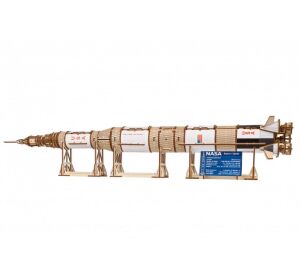 Ugears 3D drevené mechanické puzzle NASA, Saturn V