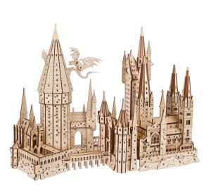 Ugears 3D drevené mechanické puzzle Hrad Bradavice, Harry Potter