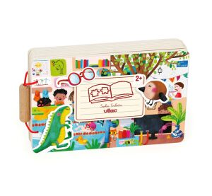 Vilac Drevená knižka s puzzle Aktivity