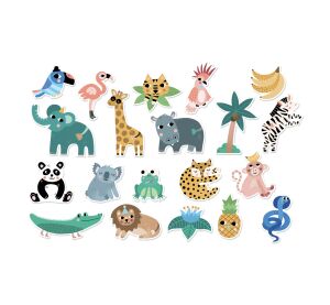 Vilac Drevené magnetky Džungľa