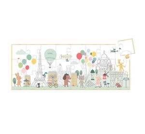 Vilac Panoramatické drevené puzzle Paríž - Sarah Betz
