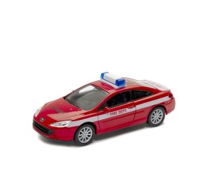 Welly Peugeot Coupe 407 FIRE DEPT. 1:34 červené