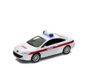 Welly Peugeot Coupe 407 NOTARZT 1:34 biele