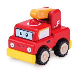 Wonderworld Drevený mini hasičský voz