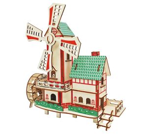 Woodcraft Drevené 3D puzzle Veterný mlyn
