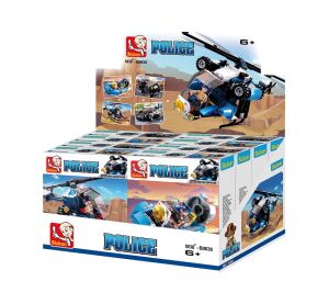 Sluban Polícia 4into1 M38-B0638 Display - 4druhy / 8ks