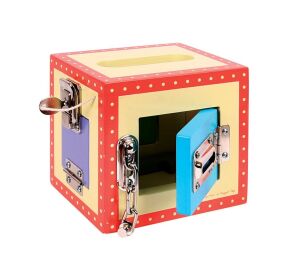 Bigjigs Toys Drevená skrinka so zámkami - II. trieda