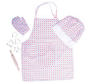 Bigjigs Toys Kuchársky set so zásterou s bodkami