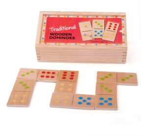 Bigjigs Toys Drevené domino klasické