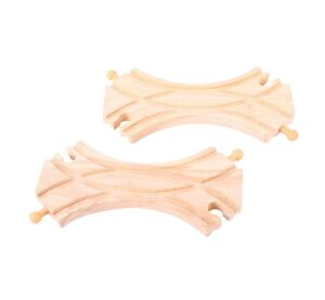 Bigjigs Rail Pripojená symetrická výhybka 2 ks