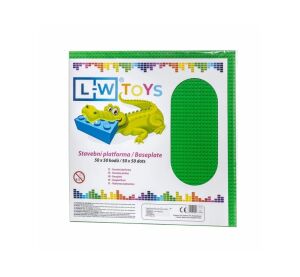 L-W Toys Veľká podložka na stavanie 50x50 bodov zelená