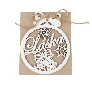 Kúzlo dreva Vánoční dekorace Láska10 cm