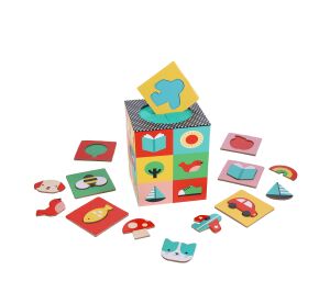 Petit Collage Senzorické puzzle Nájdi obľúbený predmet