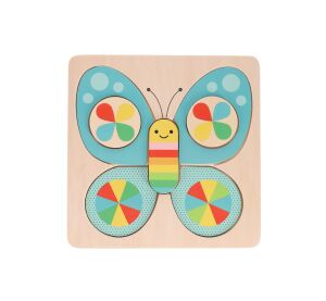 Petit Collage Drevené puzzle Motýľ