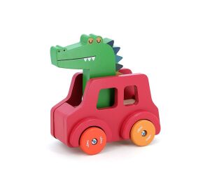 Vilac Drevené autíčko s klaksónom Krokodíl