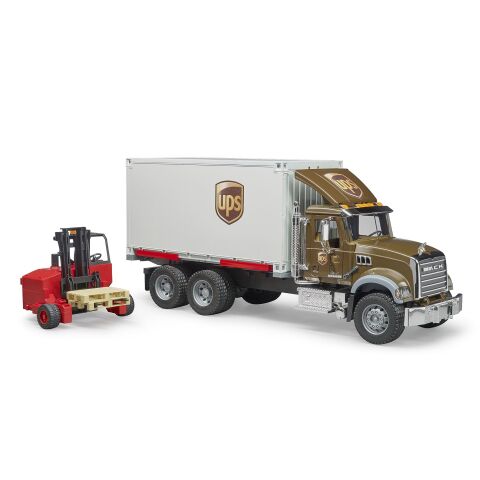 Bruder Nákladné auto Mack UPS s vysokozdvižným vozíkom