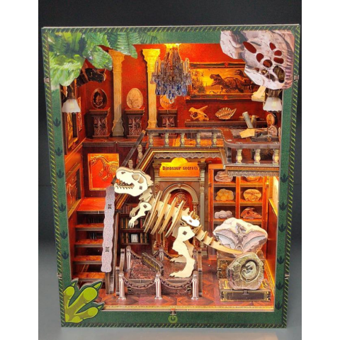 2Kids Toys 3D skladačka Zarážka na knihy Miniatúra domčeka Dinosaurie múzeum