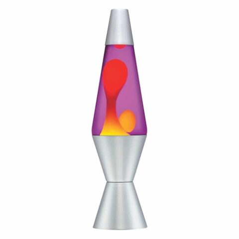 Schylling LAVA Lávová lampička žlto-fialová 36,8 cm